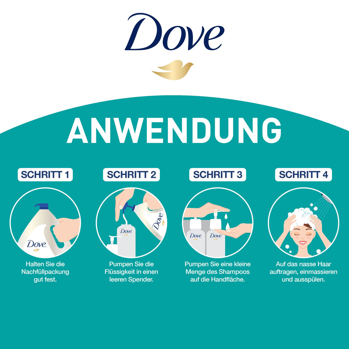 Dove Pro Shampoo | Pflegendes Haarshampoo | Täglich Feuchtigkeitsspendend | Bigpack