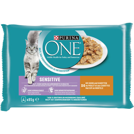 PURINA ONE SENSITIVE Katzenfutter nass mit Huhn