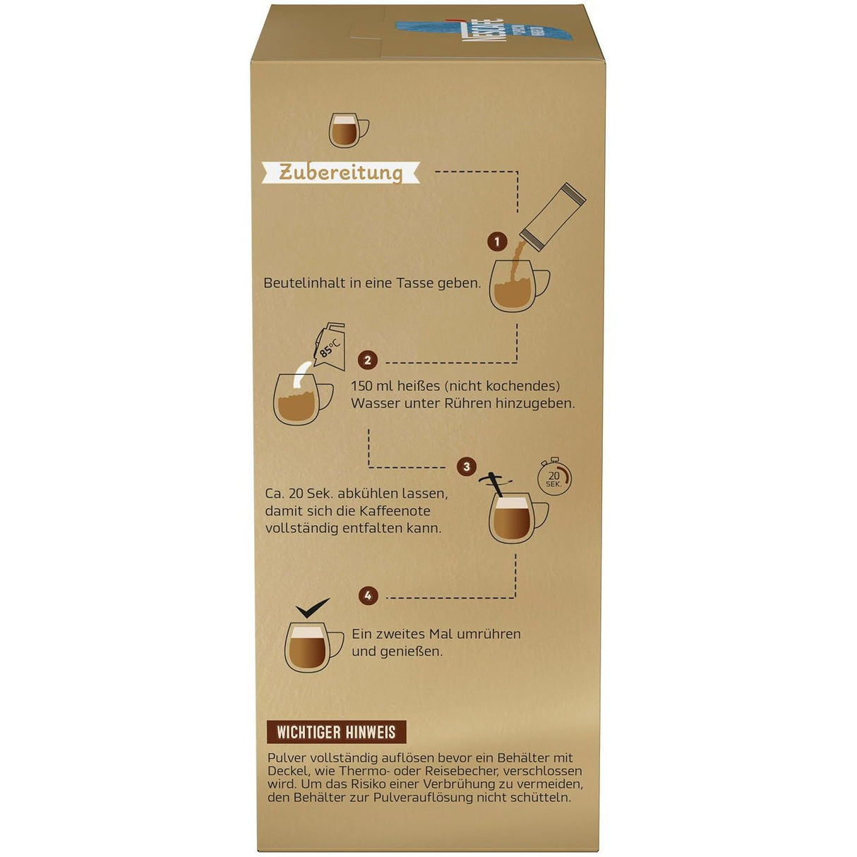 NESCAFÉ Gold Typ Cappuccino Weniger Süß Sticks, [MHD 09/26]