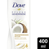 DOVE Petite Pause, Coco et Amande, Set Cadeau avec Crème de douche, Crème pour les mains, Lotion pour le corps, Déodorant et Bandeau consmétique