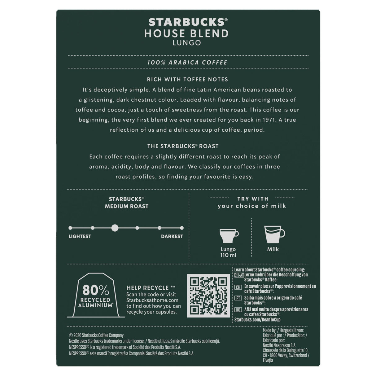 Starbucks by Nespresso House Blend Big Pack