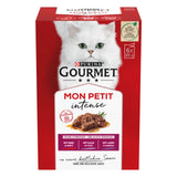 GOURMET Mon Petit Nourriture pour chats humide, mélange de viandes, boîte de 6 pièces de 50g