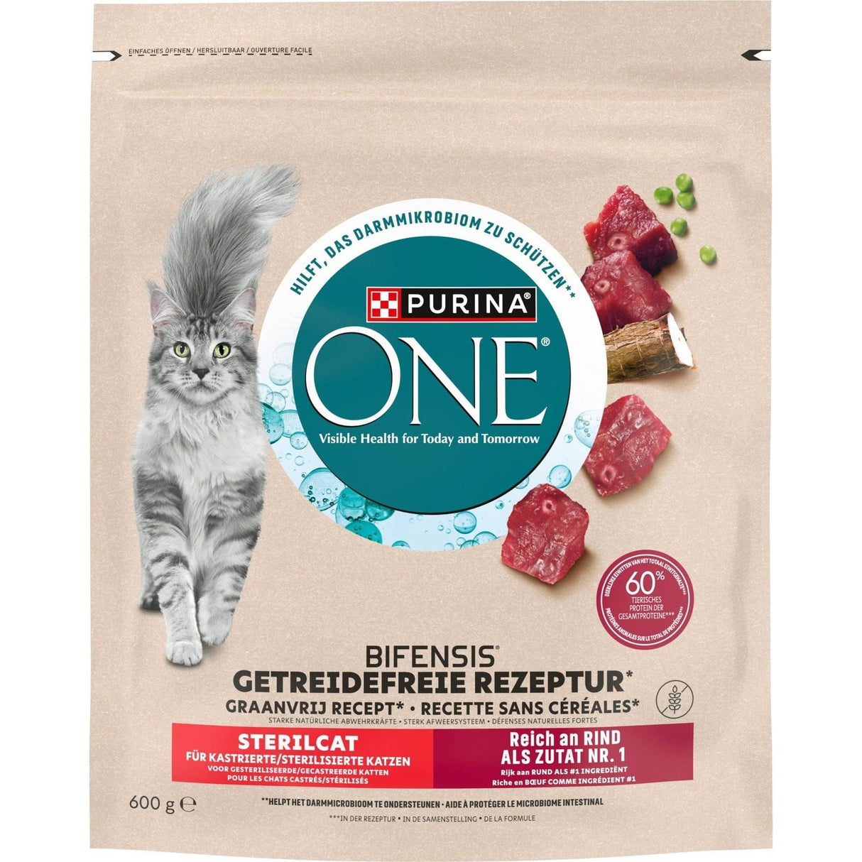 PURINA ONE Sterilcat Getreidefrei Trockenfutter mit Rind