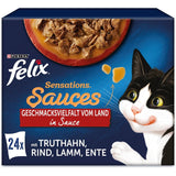 FELIX Sensations Saucen Katzenfutter nass, Sorten-Mix