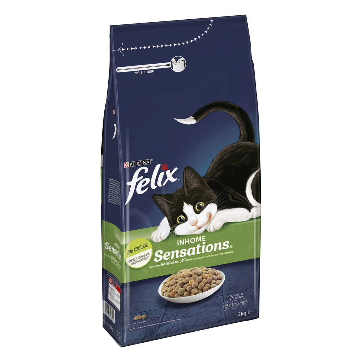 FELIX Inhome Sensations aliment sec pour chats domestiques avec poulet & légumes