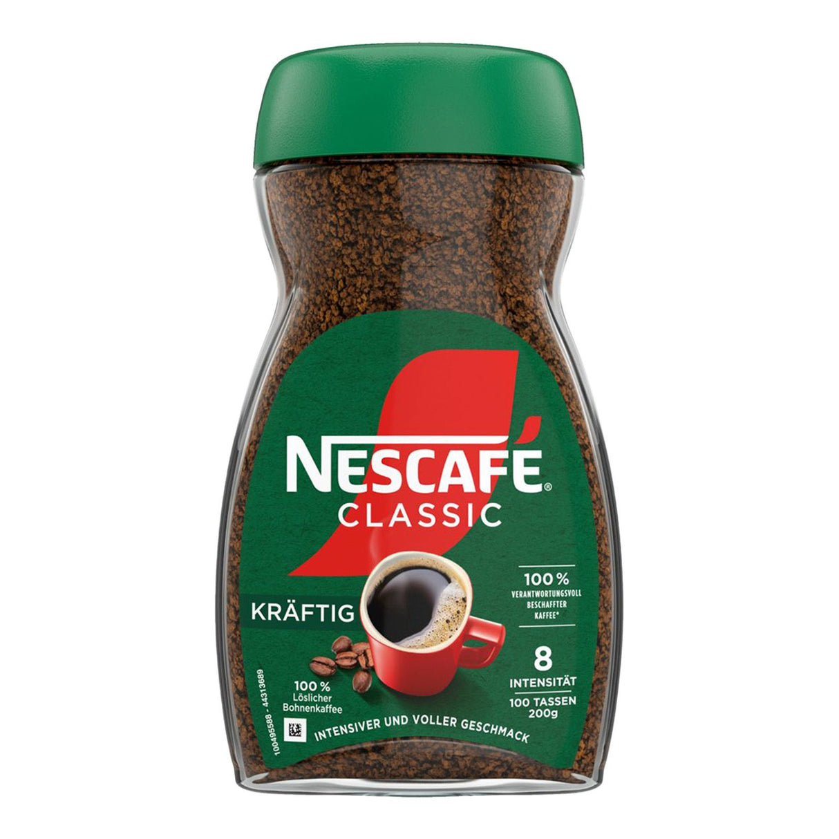 NESCAFÉ Classic Kräftig, löslicher Bohnenkaffee aus dunkel gerösteten Kaffeebohnen