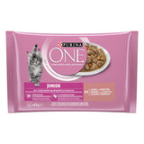 PURINA ONE Junior Kittenfutter nass mit Lachs & Karotten