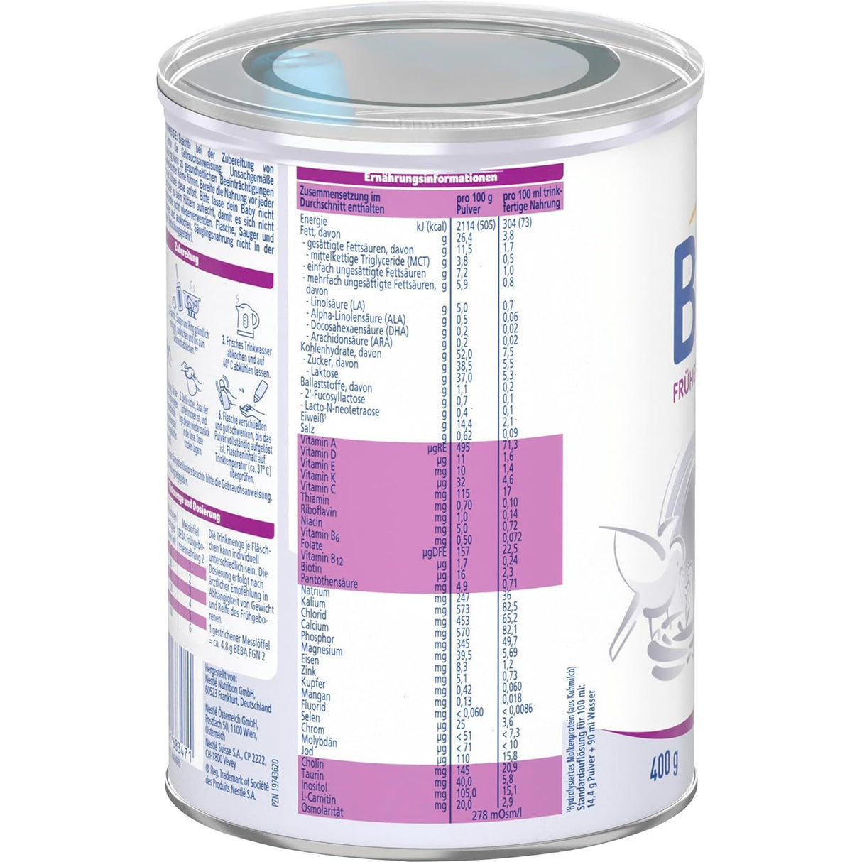 BEBA Frühgeborenennahrung Stufe 2