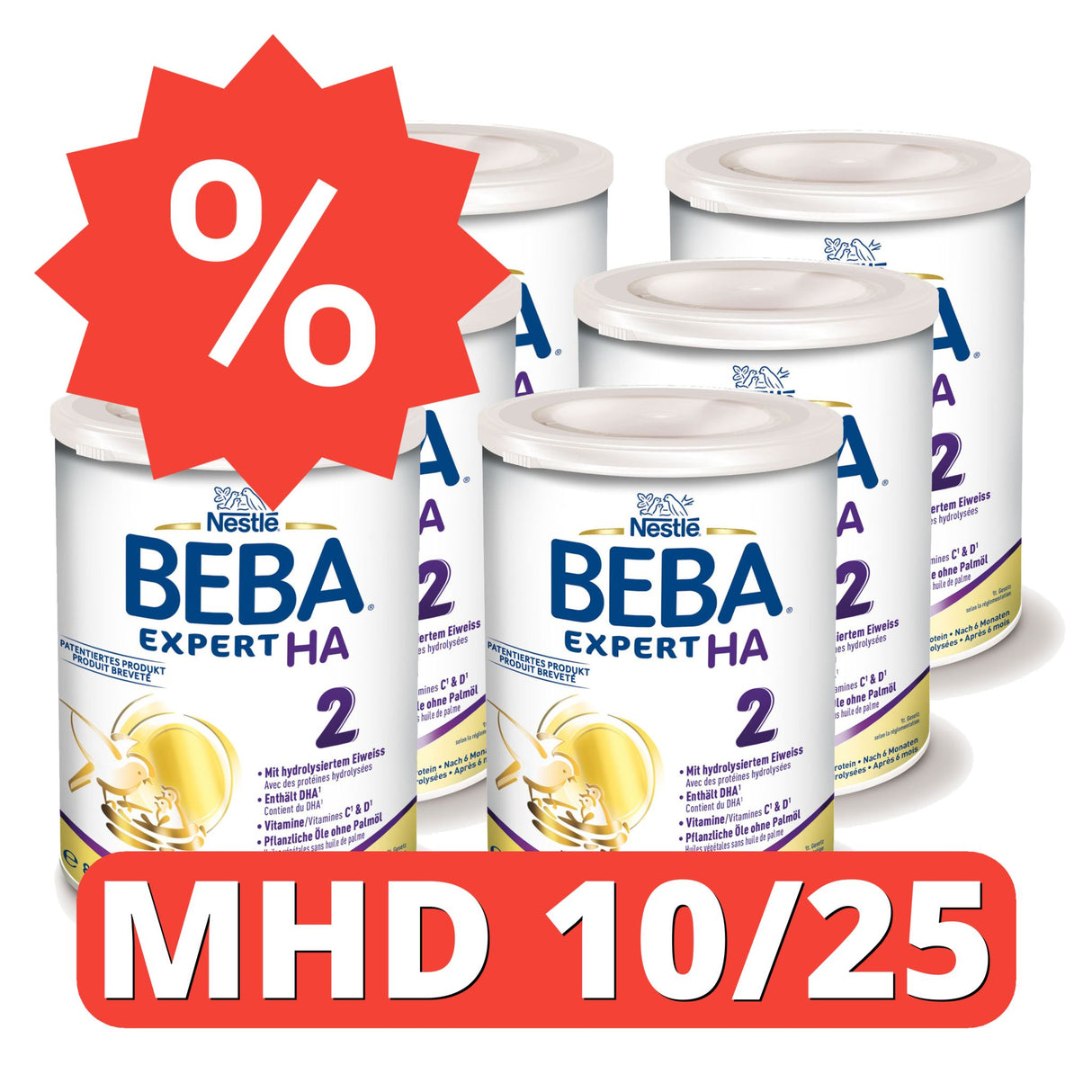 Nestlé BEBA EXPERT HA 2 Hydrolisierte Folgenahrung [MHD 10/25]