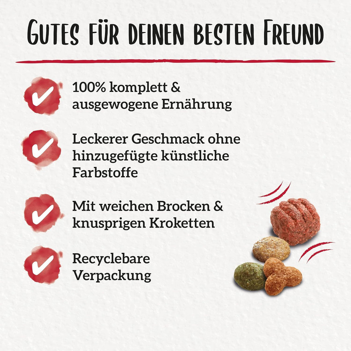 BENEFUL Original Hundefutter trocken, mit Rind und Gartengemüse 1,4kg Beutel