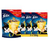 FELIX Knabber Mix Dreikäsehoch Knuspriger Katzensnack