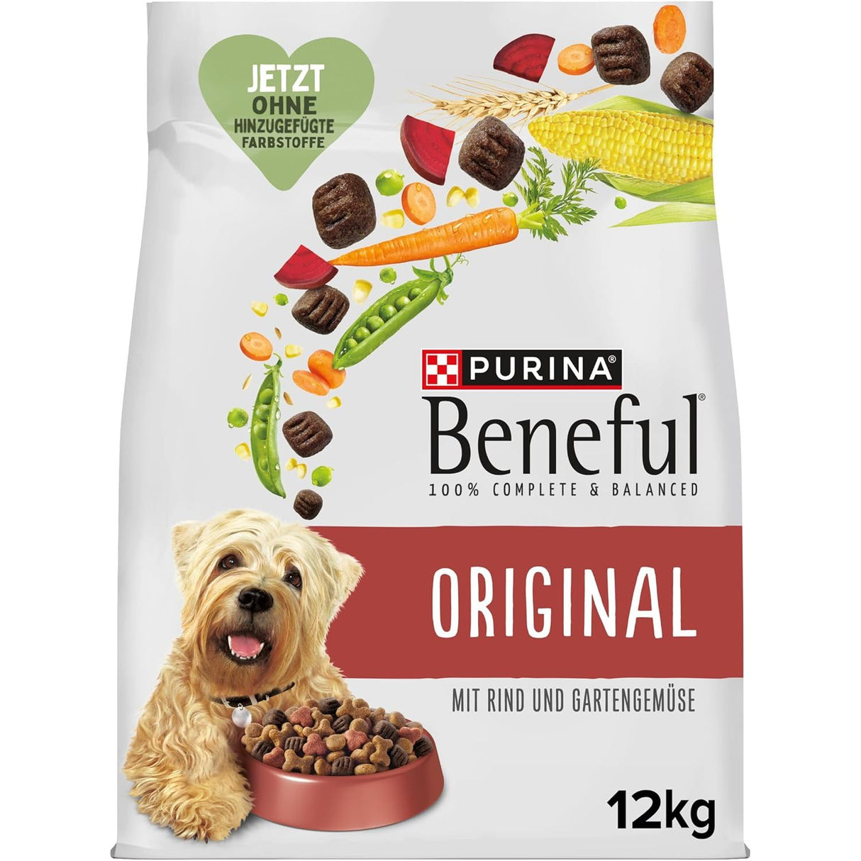 BENEFUL Original Hundefutter trocken, mit Rind und Gartengemüse