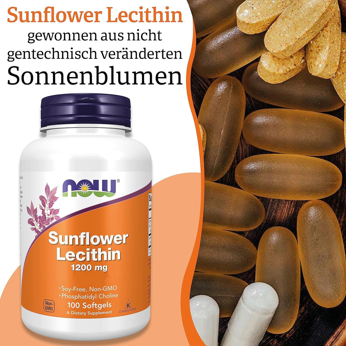 Now Foods Lécithine de tournesol 1 200 mg