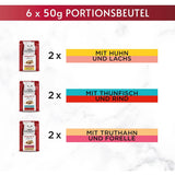 GOURMET Mon Petit Duo Katzenfutter nass, mit Fleisch und Fisch