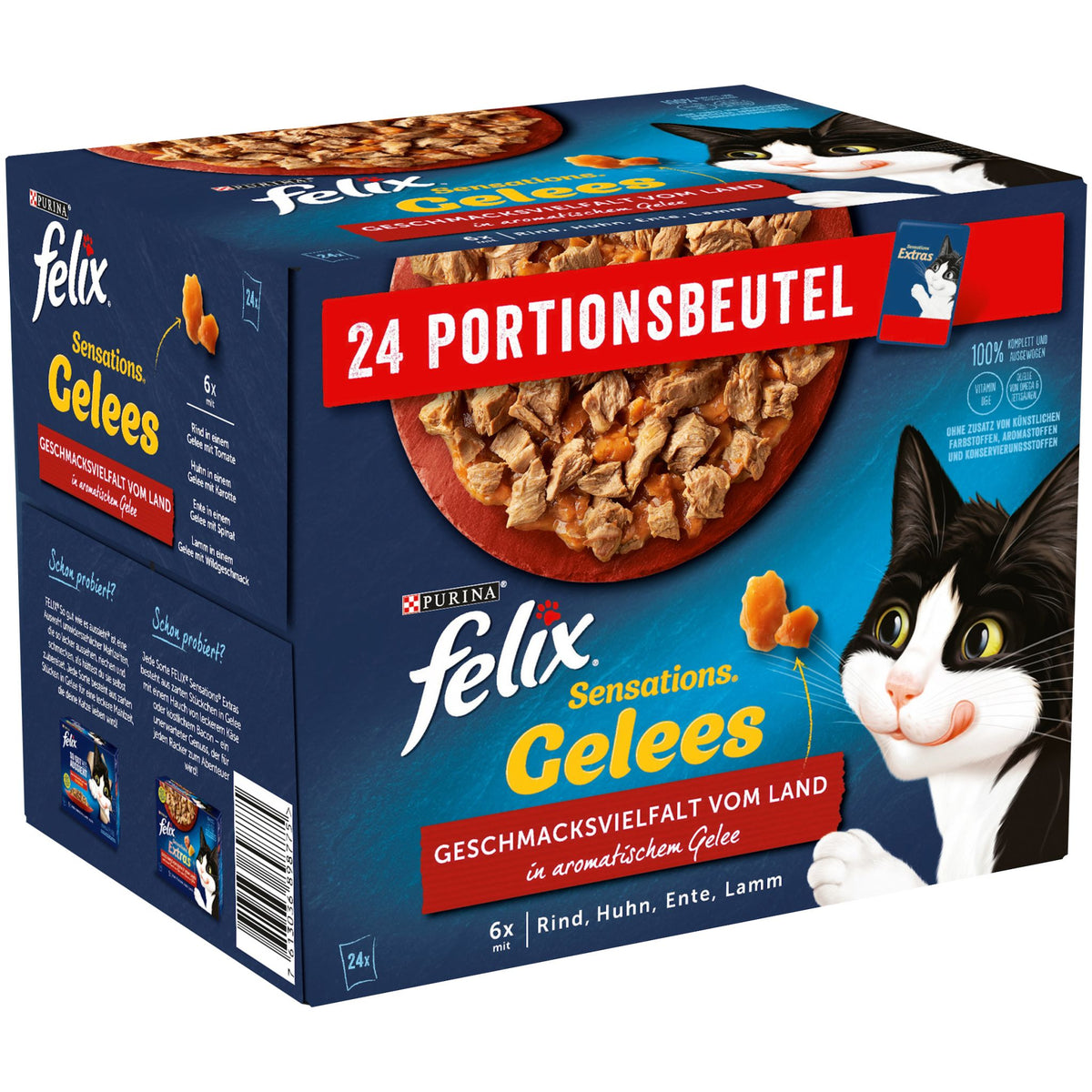 FELIX Sensations Gelees Katzenfutter nass in Gelee, Sorten-Mix