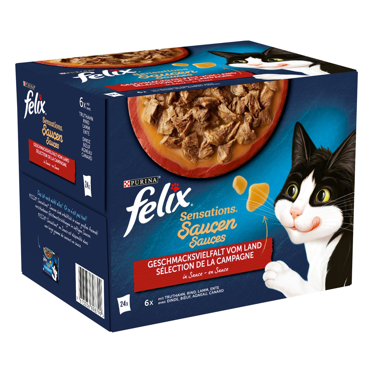 FELIX Sensations Saucen Katzenfutter nass, Sorten-Mix
