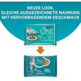 PURINA ONE Adult Katzenfutter nass, zarte Stückchen in Sauce mit Fisch