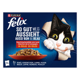 FELIX So gut wie es aussieht Katzenfutter nass in Gelee, Sorten-Mix 12er-Pack