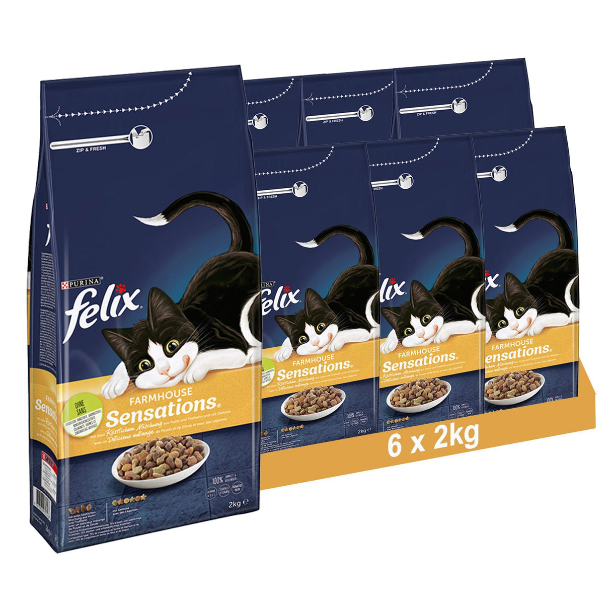PURINA FELIX Farmhouse Sensations Trockenfutter mit Huhn