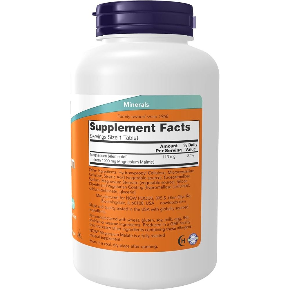 Now Foods Magnesium Malate 1000mg