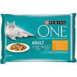 PURINA ONE Adult Katzenfutter nass zarte Stückchen in Sauce mit Huhn