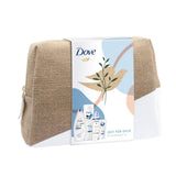DOVE "Reichhaltige Pflege", Geschenkset für Frauen mit Pflegedusche, Body Milk, Handcreme, Deodorant und hochwertige Kosmetiktasche