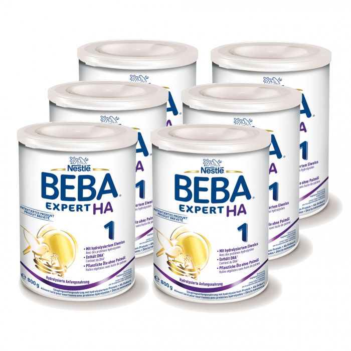Nestlé BEBA EXPERT HA 1 Hydrolisierte Anfangsnahrung (6 x 800g)