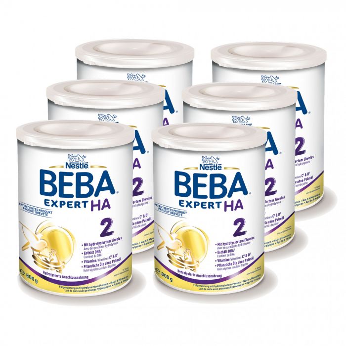 Nestlé BEBA EXPERT HA 2 Hydrolisierte Folgenahrung (6 x 800g)