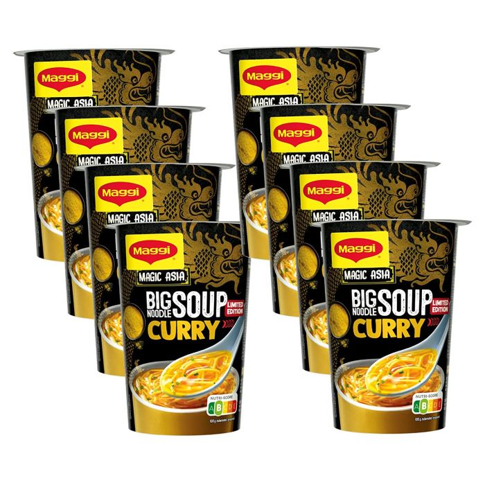 MAGGI Magic Asia Big Noodle Soup Curry  (8 x 78g)