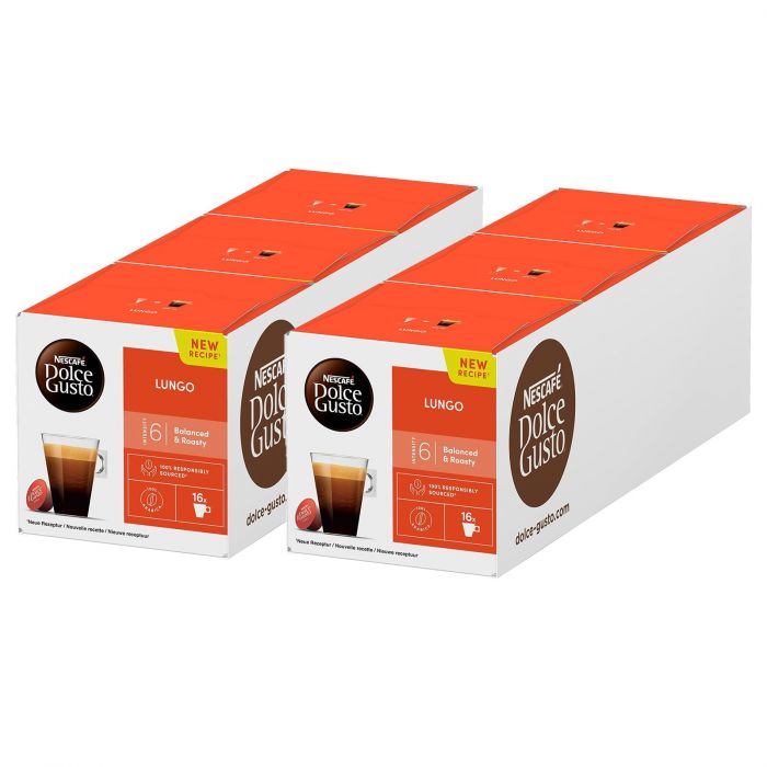 Nescafé Dolce Gusto Lungo Kaffeekapseln (6 x 16 Kapseln)
