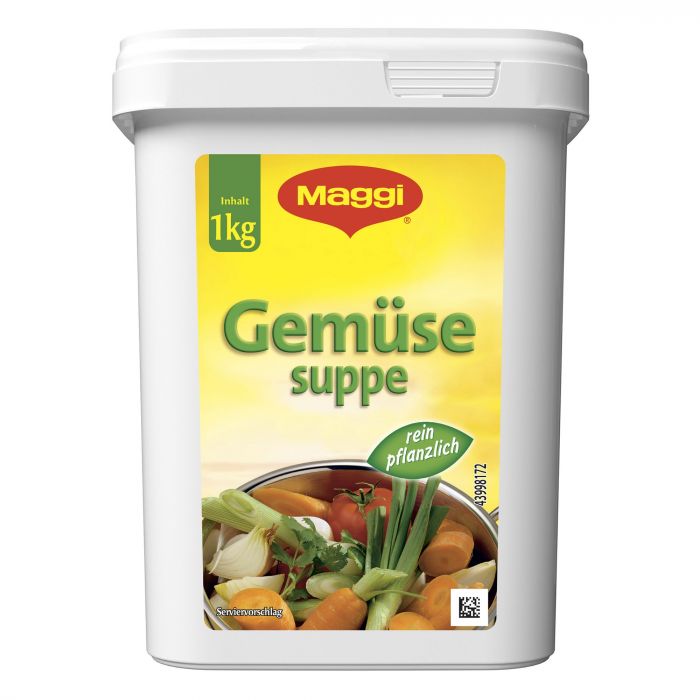 Maggi Gemüsesuppe Profibox, Klare Gemüsebrühe, 1er Pack (1 x 1kg)