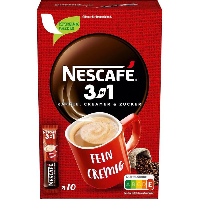 NESCAFÉ 3in1 Sticks löslicher Kaffee (1 x 10 x 16,5g)