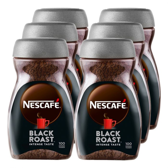 NESCAFÉ Classic Black Roast, Löslicher Bohnenkaffee (6er Pack (6 x 200g))