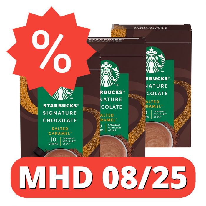 STARBUCKS Signature Chocolate Salted Caramel Sticks (3 x 10 x 22g) [MHD 08/25]