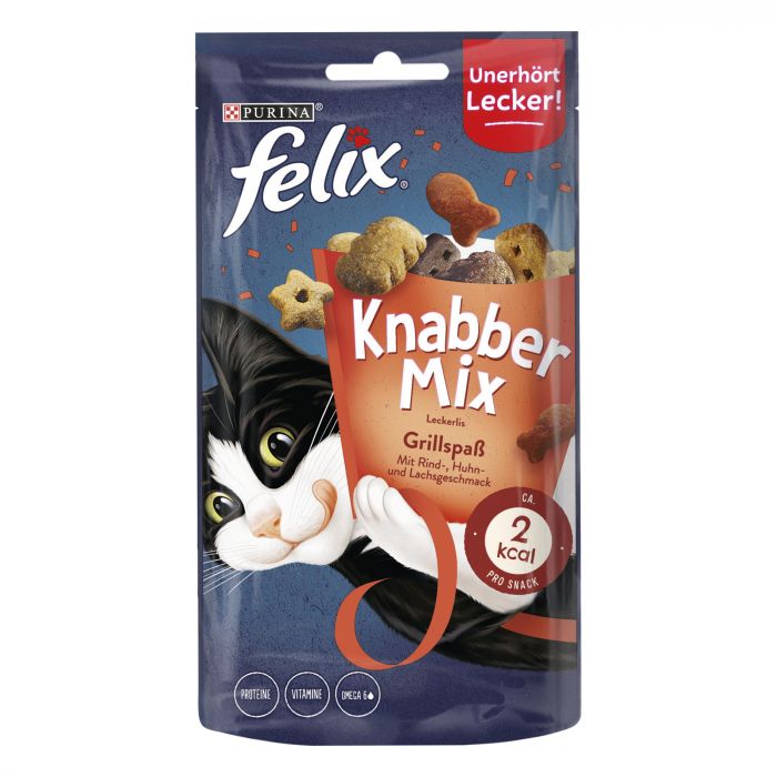 FELIX KnabberMix Grillspaß Knuspriger Katzensnack  (1er Pack (1 x 60g))