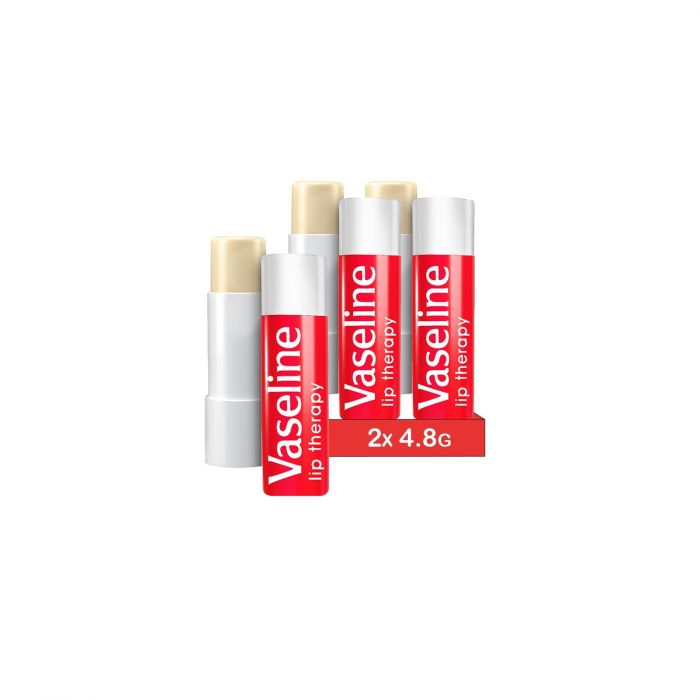 Vaseline Lip Therapy Rosy, Getönter Lippenbalsam, Lippenstift mit Mandel und Rosenöl  (4.8 g (2er Pack))