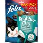 FELIX KnabberMix Strandspaß, Knuspriger Katzensnackmit 200g Beutel (5er Pack (5 x 200g))