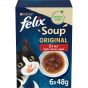 FELIX Soup, Suppe mit zarten Stückchen, Geschmacksvielfalt vom Land (1er Pack (6 x 48g))
