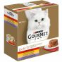 GOURMET Gold Raffiniertes Ragout Katzenfutter nass, Sorten-Mix, 8er Pack à 85g Dose (12er Pack (12 x 8 x 85g))